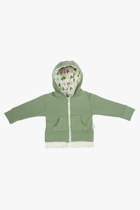 Pamuklu mint bebek eşofman seti - detay görünümü