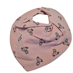 Premium Su Geçirmez Bandana Önlük | Cilt Dostu Penye & YKK Çıtçıt (Pembe)