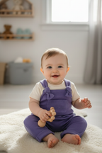 İlikli Bebek Salopet Mor  | Little's World