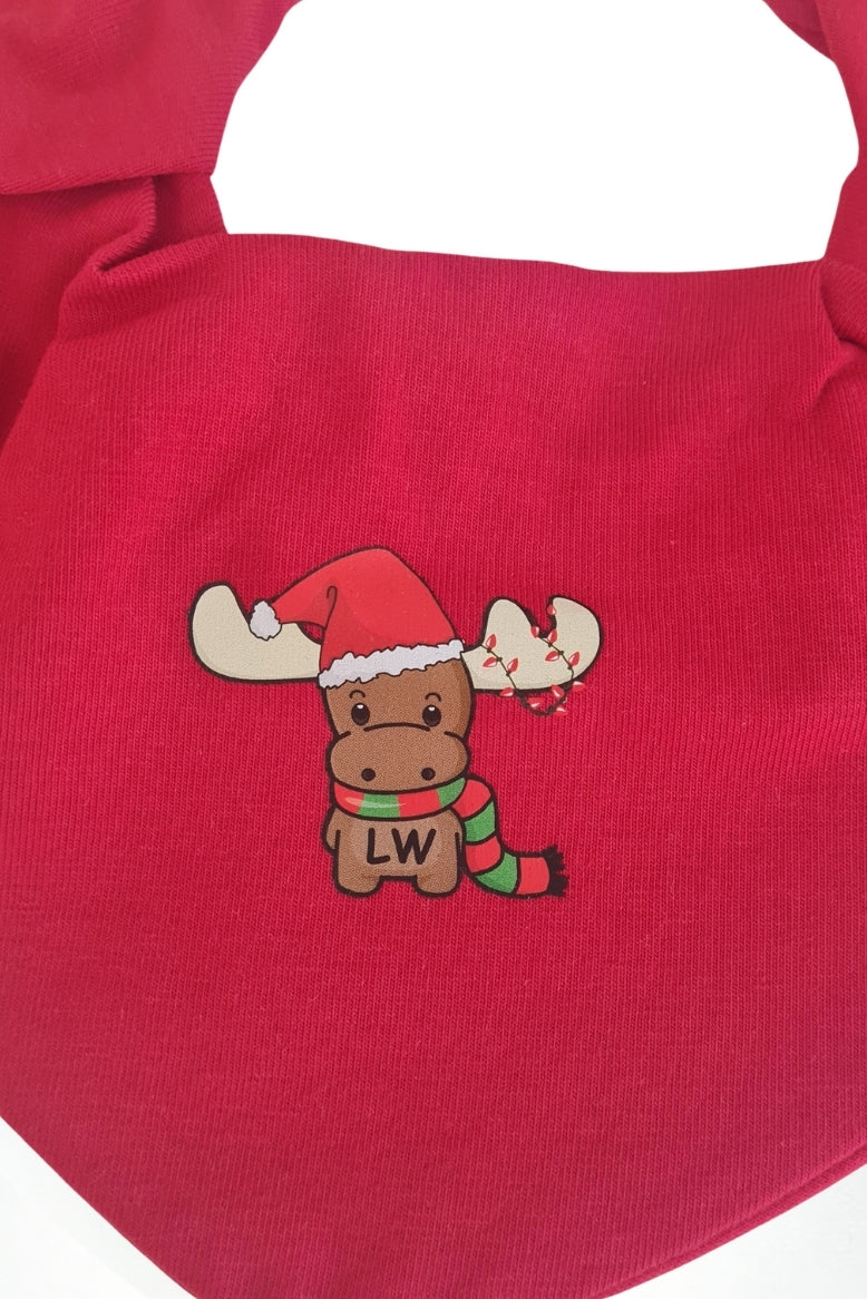 Premium Su Geçirmez Bandana Önlük | Cilt Dostu Penye & YKK Çıtçıt - Kırmızı