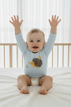 İkili Bebek Kirpi Tişört Takımı Mavi - Pamuklu 0-24 Ay | Little's World