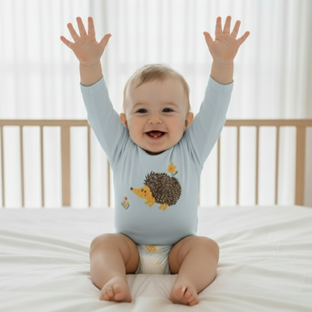 İkili Bebek Kirpi Tişört Takımı Mavi - Pamuklu 0-24 Ay | Little's World