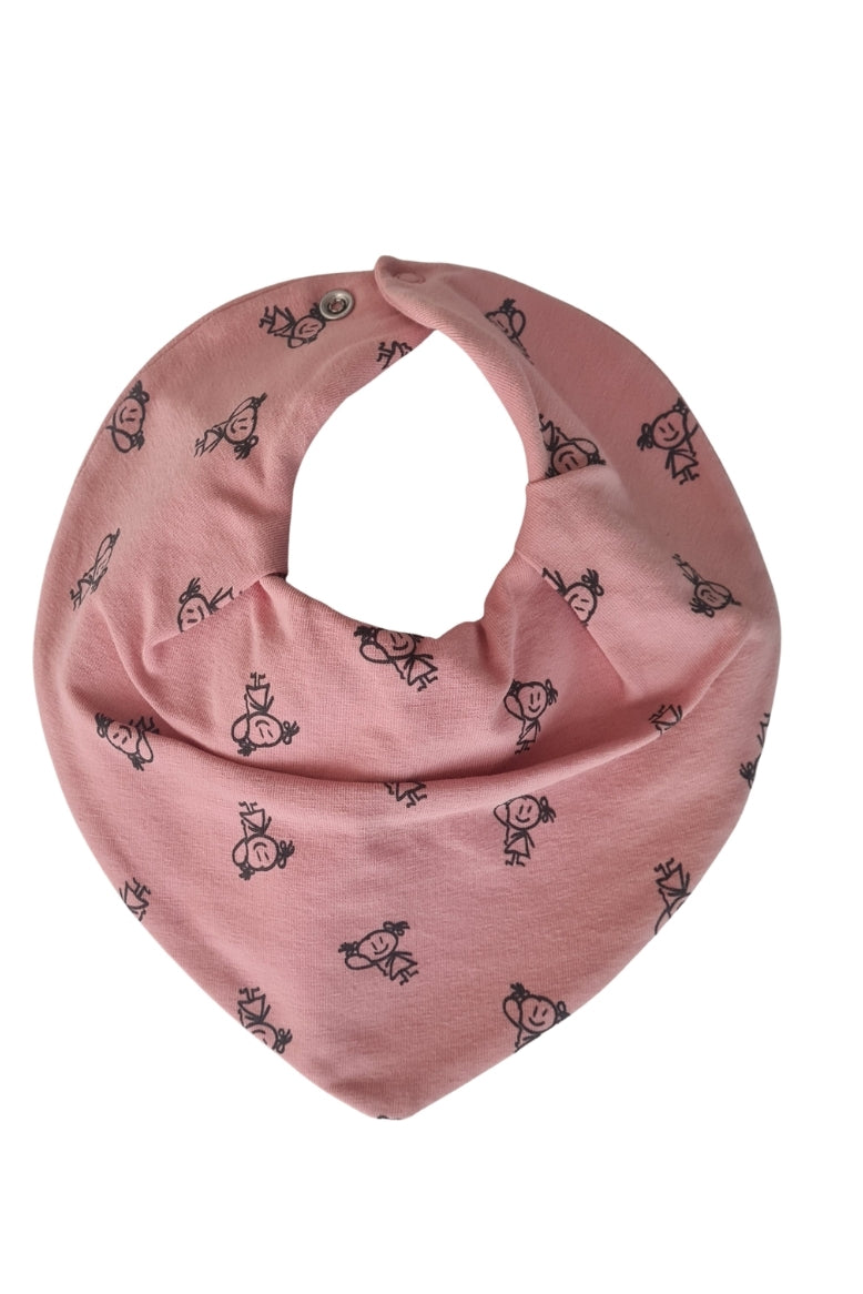 Premium Su Geçirmez Bandana Önlük | Cilt Dostu Penye & YKK Çıtçıt  (şeftali)