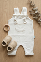 İlikli Bebek Salopet Krem  | Little's World