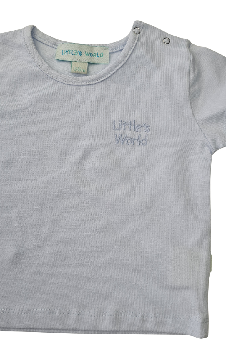 İkili Bebek Kirpi Tişört Takımı Lacivert - Pamuklu 0-24 Ay | Little's World