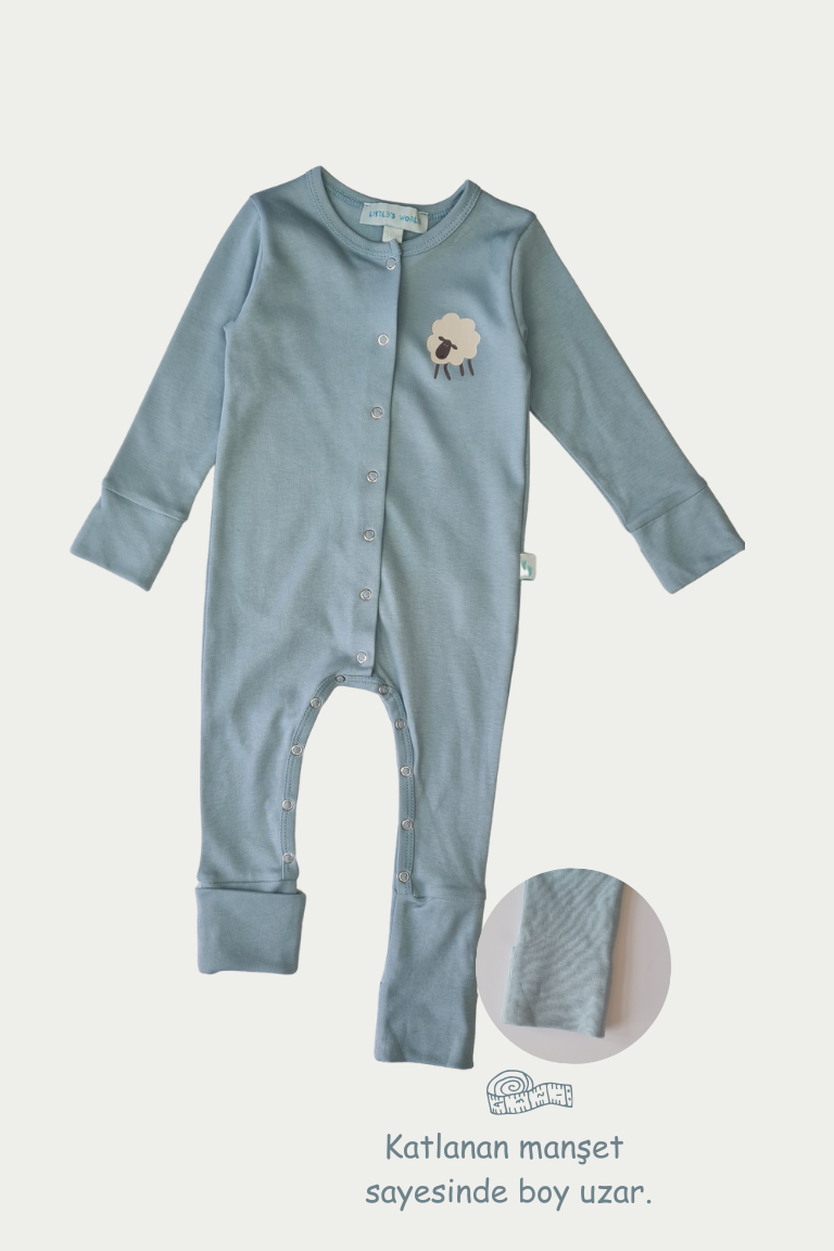 Patikli ve Eldivenli Tulum| Little's World Minik Kuzu Göl Mavisi