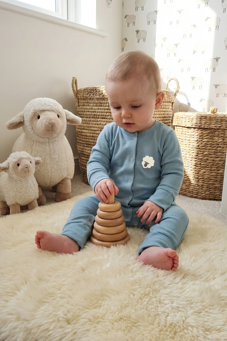 Patikli ve Eldivenli Tulum| Little's World Minik Kuzu Göl Mavisi