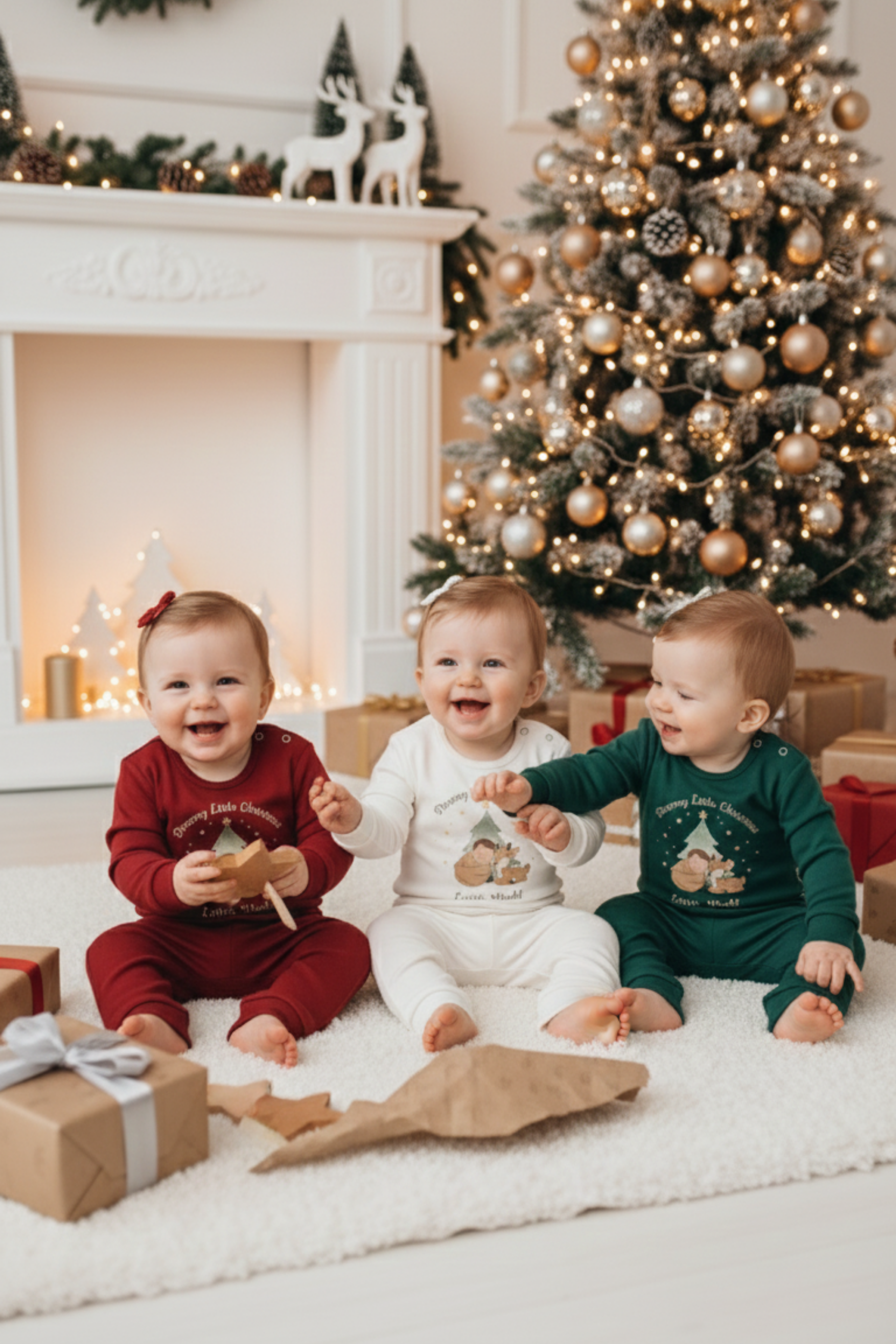 Pamuklu tüm renkler bebek alt üst takım - tam görünüm