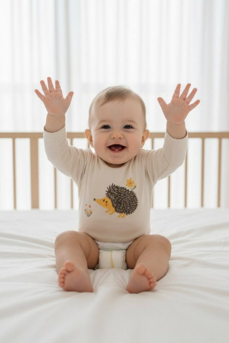 İkili Bebek Kirpi Tişört Takımı Sütlü Kahve - Pamuklu 0-24 Ay | Little's World