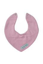 3'lü  Premium Su Geçirmez Bandana Önlük Set | Cilt Dostu Penye & YKK Çıtçıt Little's World Nakışlı Mimoza,Light Yellow ,Pink