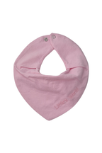 3'lü  Premium Su Geçirmez Bandana Önlük Set | Cilt Dostu Penye & YKK Çıtçıt Little's World Nakışlı Mimoza,Light Yellow ,Pink