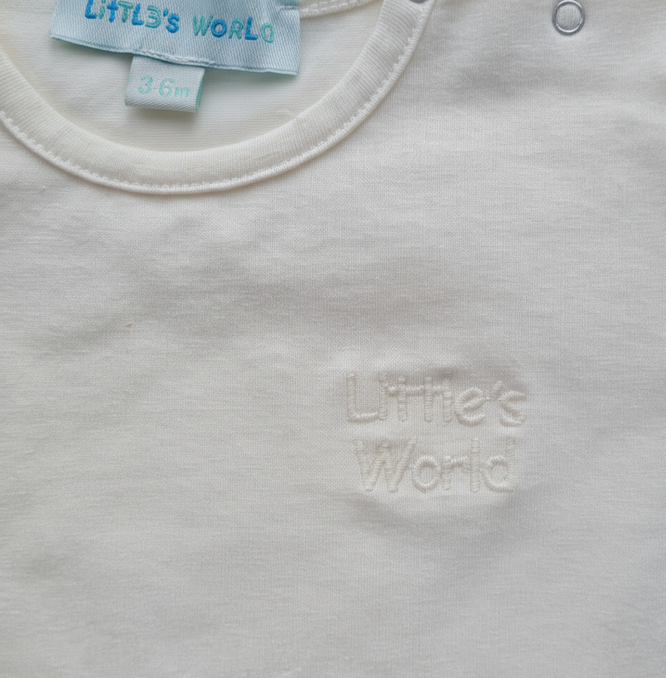 İkili Bebek Body Tişört Takımı Ekru - Pamuklu 0-24 Ay | Little's World