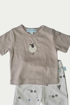 4 'li Pijama Takımı| Little's World Minik Kuzu ve Fildişi Latte