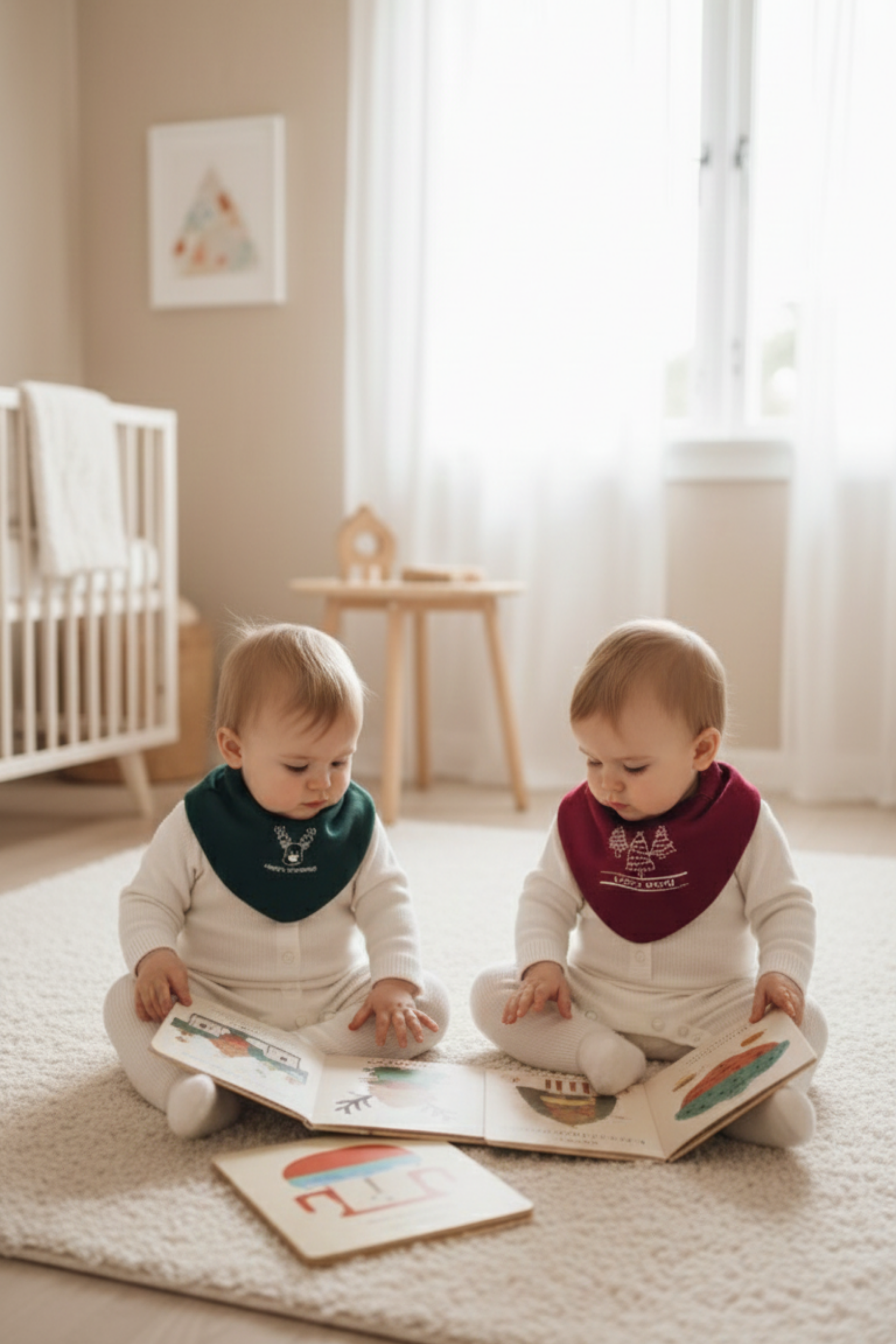 Premium Su Geçirmez Bandana Önlük | Cilt Dostu Penye & YKK Çıtçıt  Yılbaşı Geyik Çam Yeşili