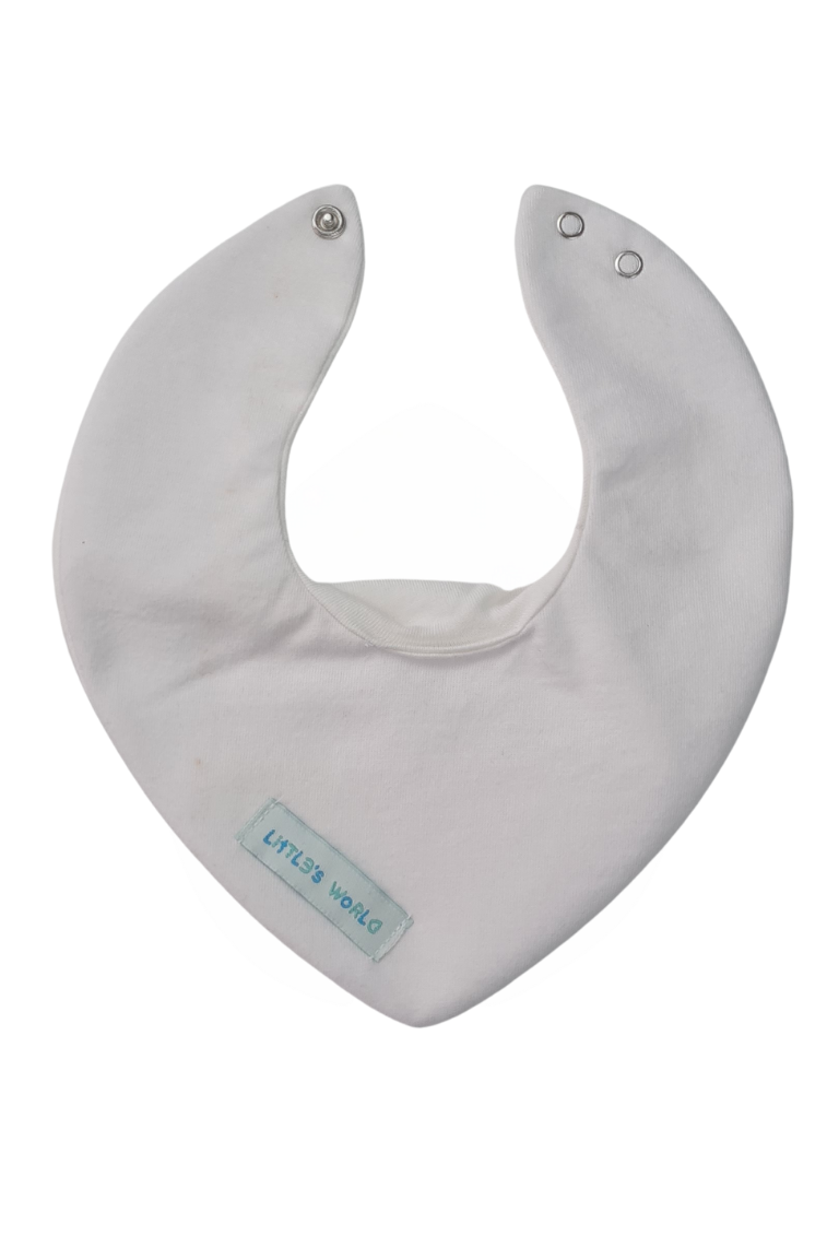 3'lü  Premium Su Geçirmez Bandana Önlük Set | Cilt Dostu Penye & YKK Çıtçıt Little's World Nakışlı Lacivert,Yeşil,Ekru