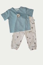 4 'li Pijama Takımı| Little's World Minik Kuzu ve Göl Mavisi