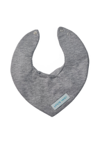 3'lü  Premium Su Geçirmez Bandana Önlük Set | Cilt Dostu Penye & YKK Çıtçıt Little's World Nakışlı Gey Melanje,Mint,Haki