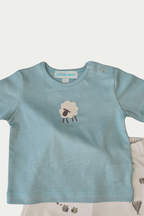 4 'li Pijama Takımı| Little's World Minik Kuzu ve Göl Mavisi