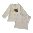 İkili Bebek Kirpi Tişört Takımı Ekru - Pamuklu 0-24 Ay | Little's World