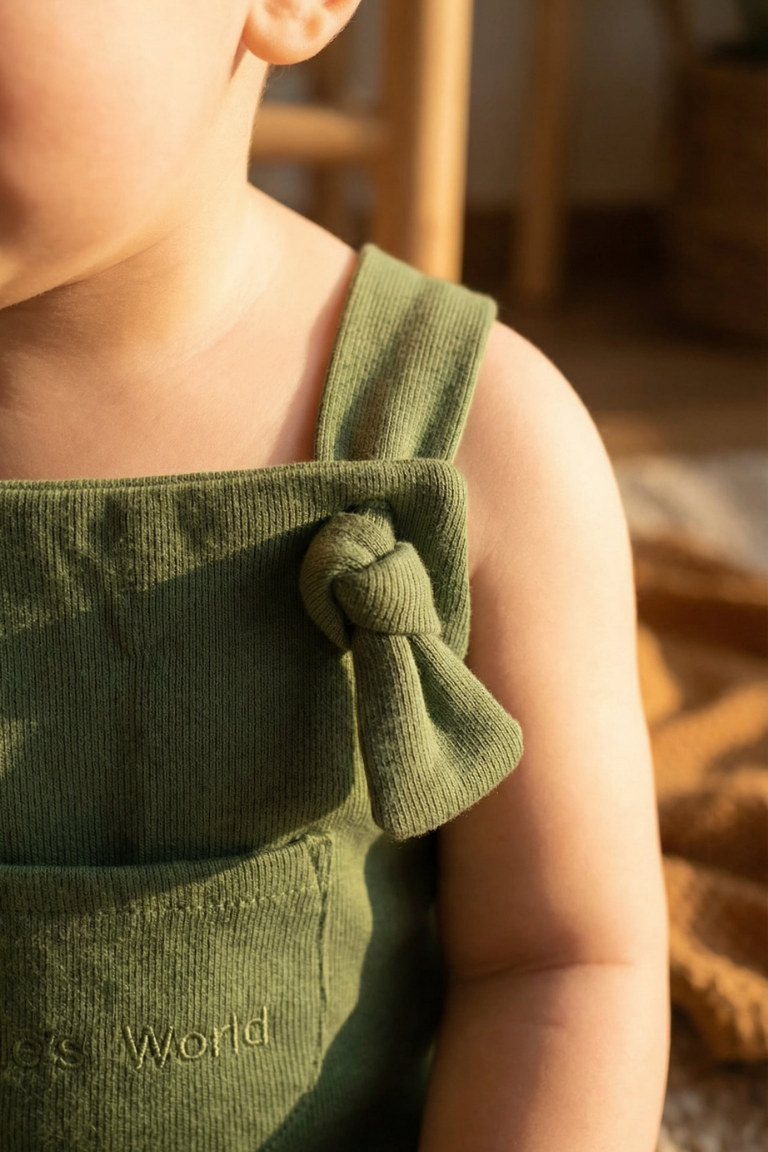 İlikli Bebek Salopet Çam Yeşili  | Little's World