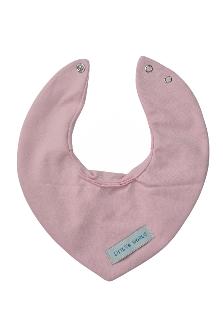 3'lü Sıvı Geçirmez Bebek Önlük Set  Pembe Gri Mavi Nakışlı