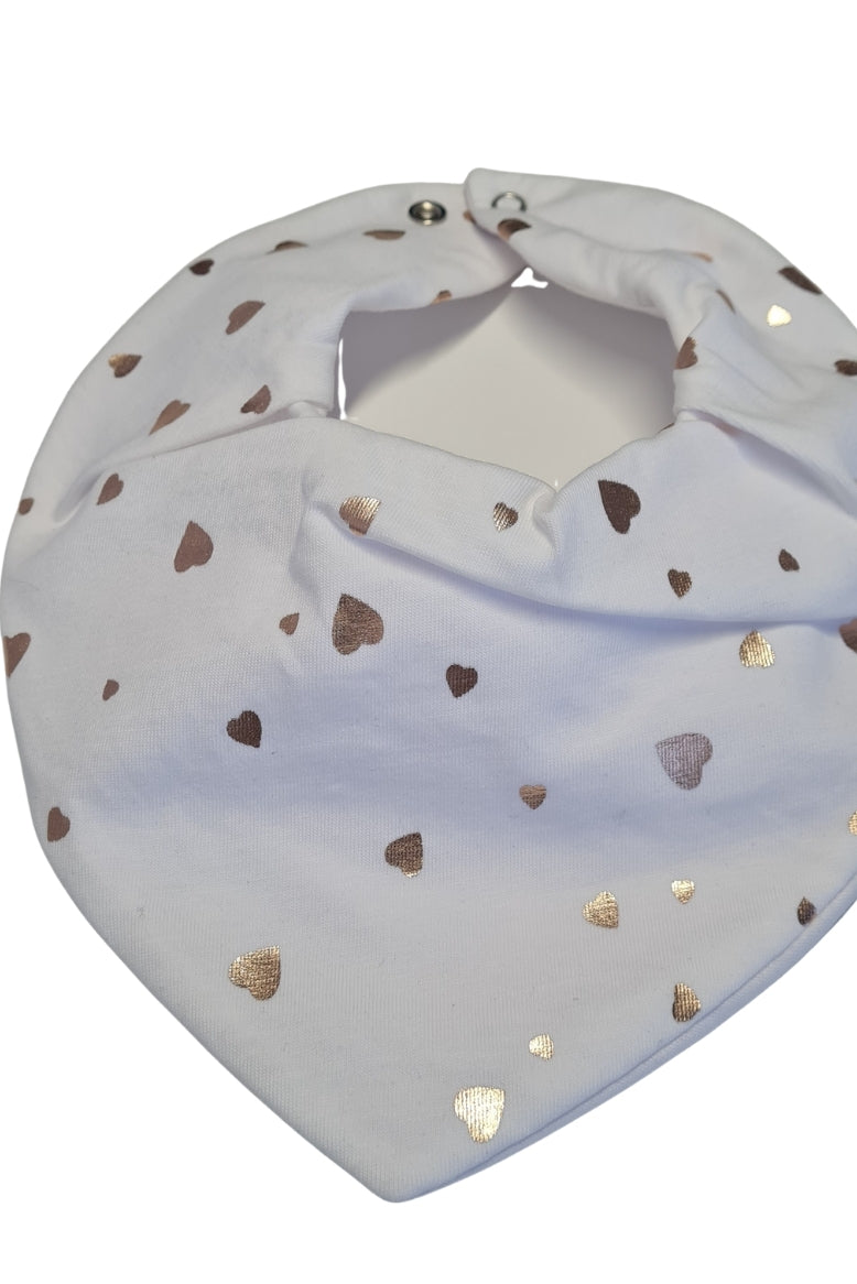 Premium Su Geçirmez Bandana Önlük | Cilt Dostu Penye & YKK Çıtçıt (Beyaz)