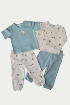 4 'li Pijama Takımı| Little's World Minik Kuzu ve Göl Mavisi