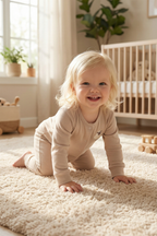 Patikli ve Eldivenli Tulum| Little's World Minik Kuzu Fildişi Latte