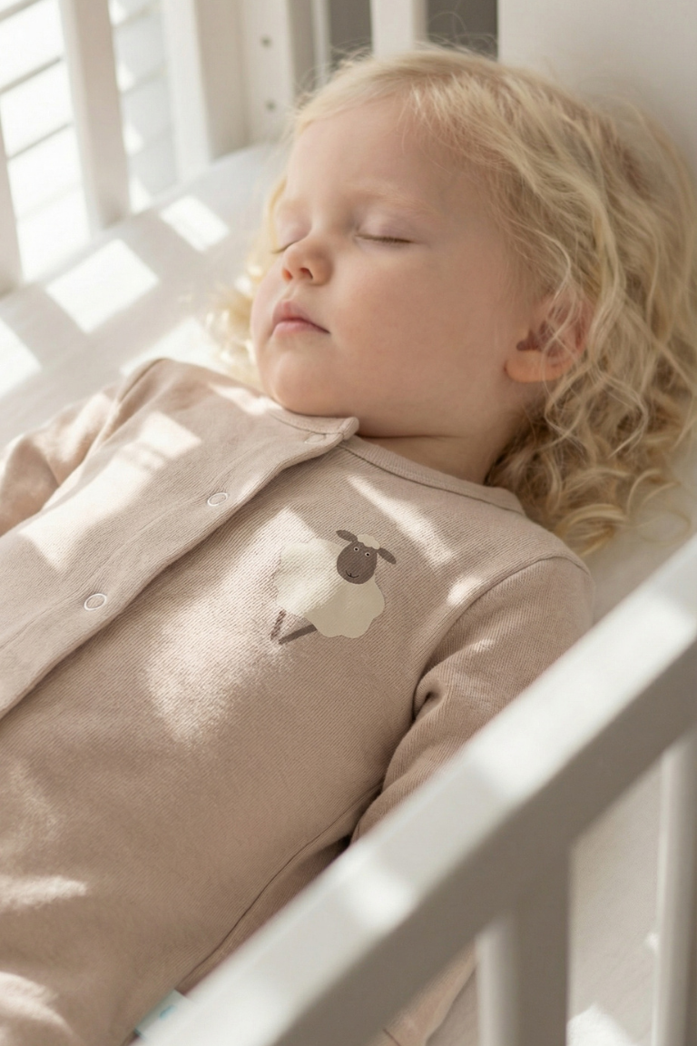 Patikli ve Eldivenli Tulum| Little's World Minik Kuzu Fildişi Latte