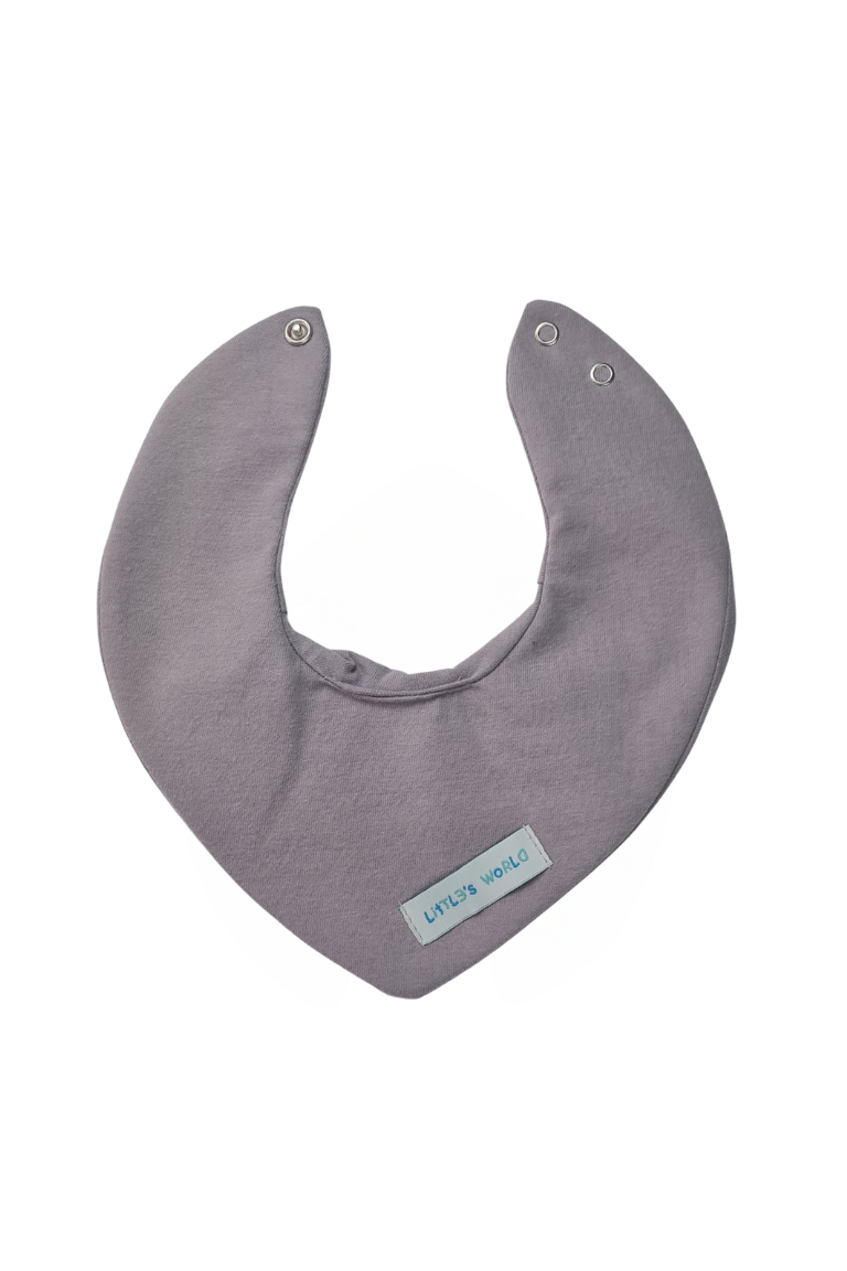 3'lü  Premium Su Geçirmez Bandana Önlük Set | Cilt Dostu Penye & YKK Çıtçıt Little's World Nakışlı Pembe ,Gri, Mavi