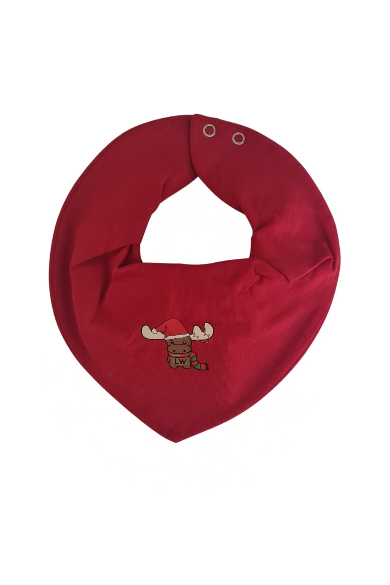 Premium Su Geçirmez Bandana Önlük | Cilt Dostu Penye & YKK Çıtçıt - Kırmızı