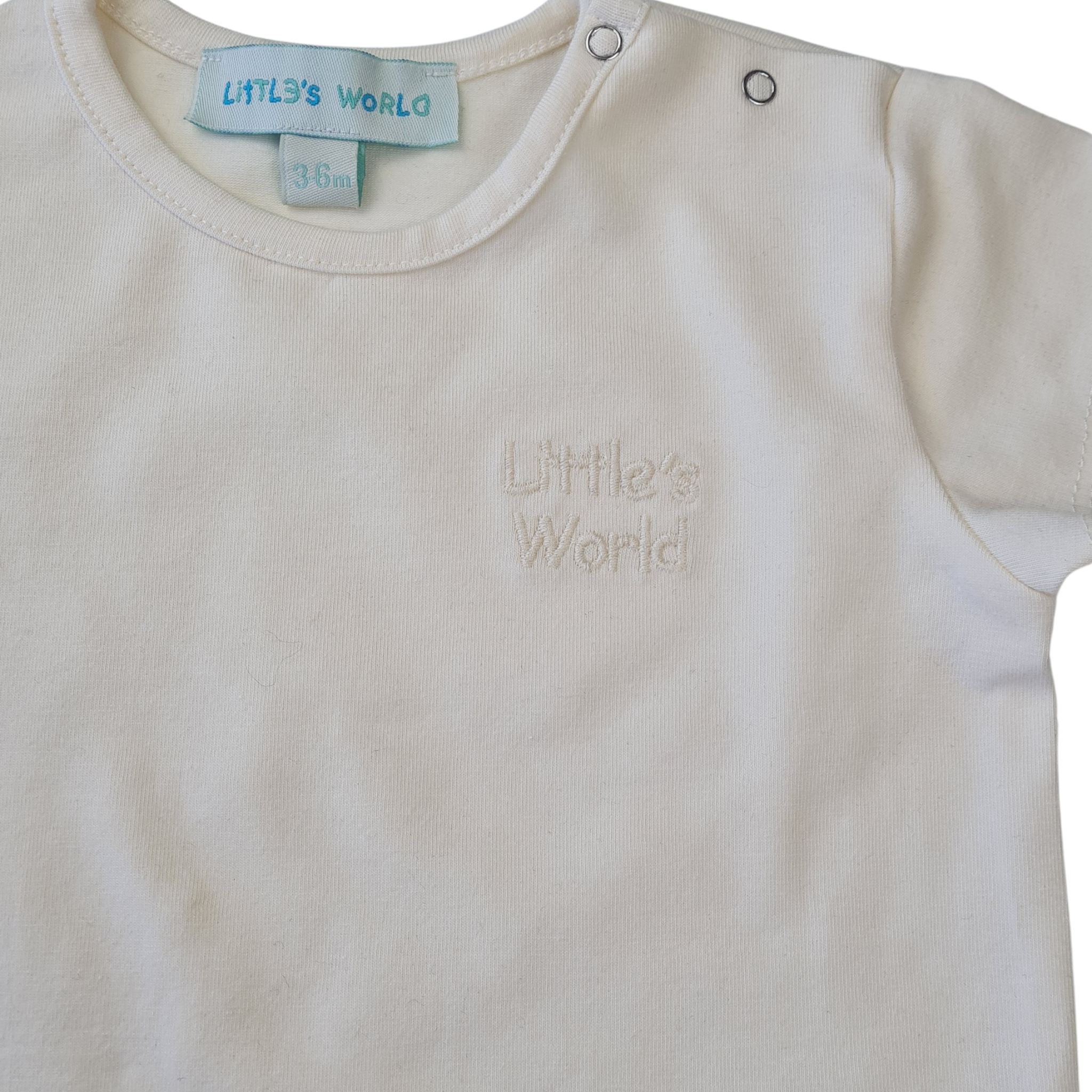 İkili Bebek Kirpi Tişört Takımı Ekru - Pamuklu 0-24 Ay | Little's World