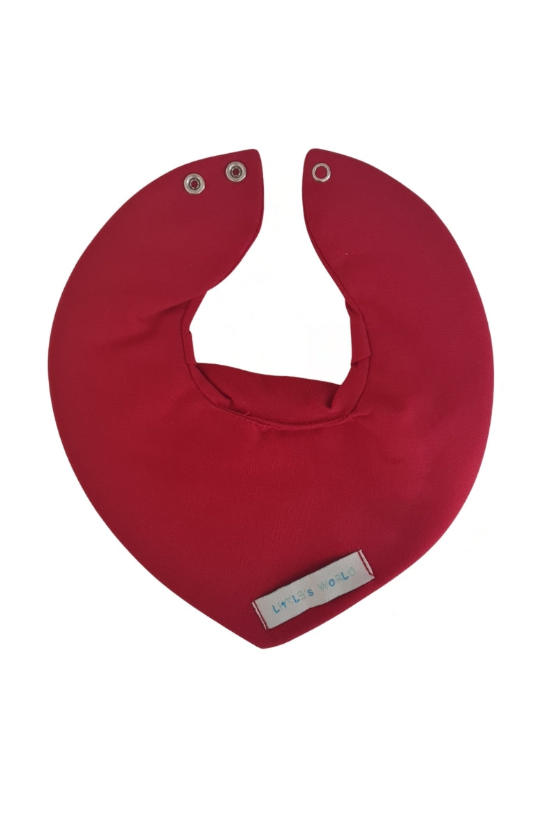 Premium Su Geçirmez Bandana Önlük | Cilt Dostu Penye & YKK Çıtçıt - Kırmızı