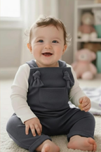 İlikli Bebek Salopet Antrasit  | Little's World