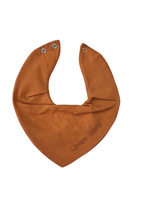 Premium Su Geçirmez Bandana Önlük | Cilt Dostu Penye & YKK Çıtçıt Little's World Nakışlı Dusty Orange