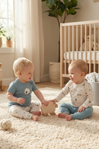 4 'li Pijama Takımı| Little's World Minik Kuzu ve Göl Mavisi