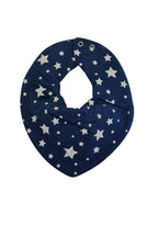 Premium Su Geçirmez Bandana Önlük | Cilt Dostu Penye & YKK Çıtçıt (Lacivert yıldız)