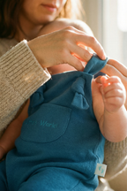 İlikli Bebek Salopet Mavi-  Little's World