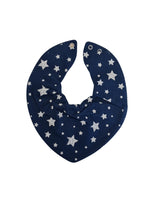 Premium Su Geçirmez Bandana Önlük | Cilt Dostu Penye & YKK Çıtçıt (Lacivert yıldız)