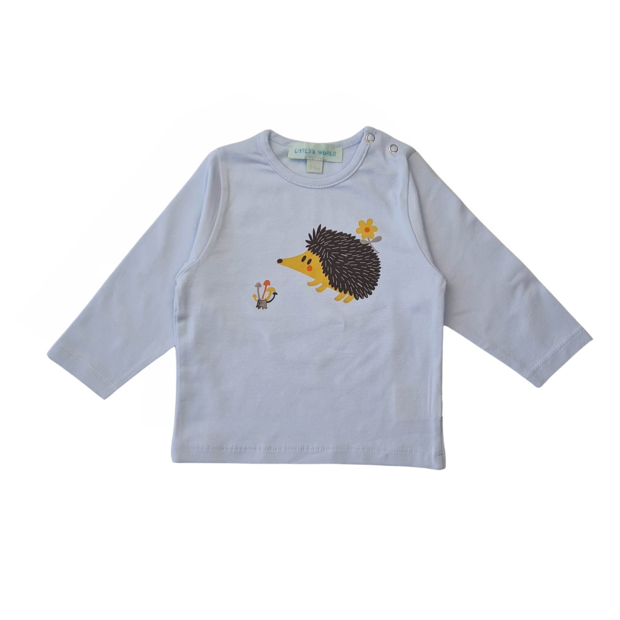 İkili Bebek Kirpi Tişört Takımı Mavi - Pamuklu 0-24 Ay | Little's World