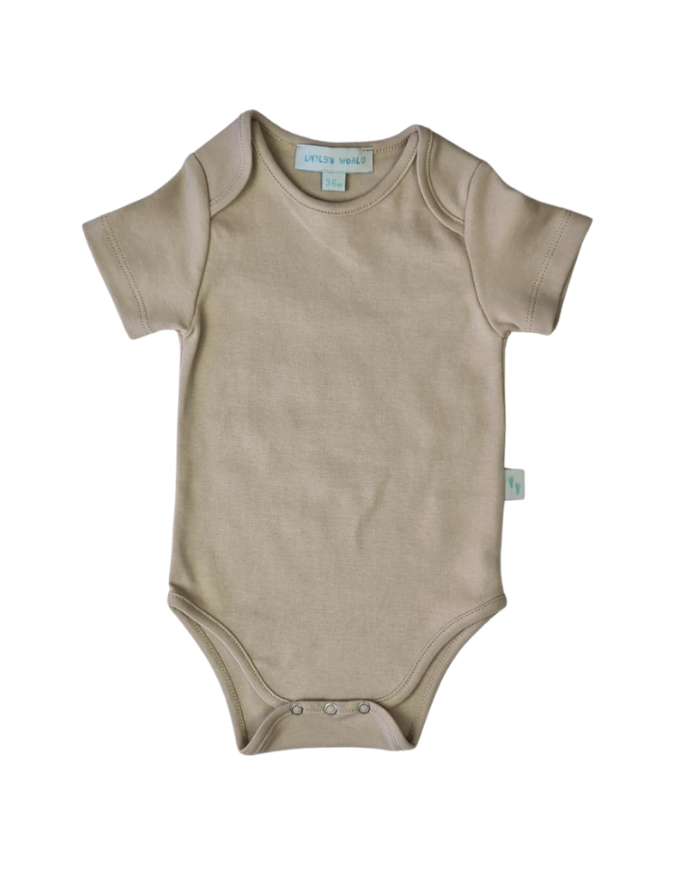 3 'lü Bebek Kısa Kol Çıtçıtlı Zıbın Set  Kuzu Baskı ,Göl Mavisi Ve Fildişi Latte Body