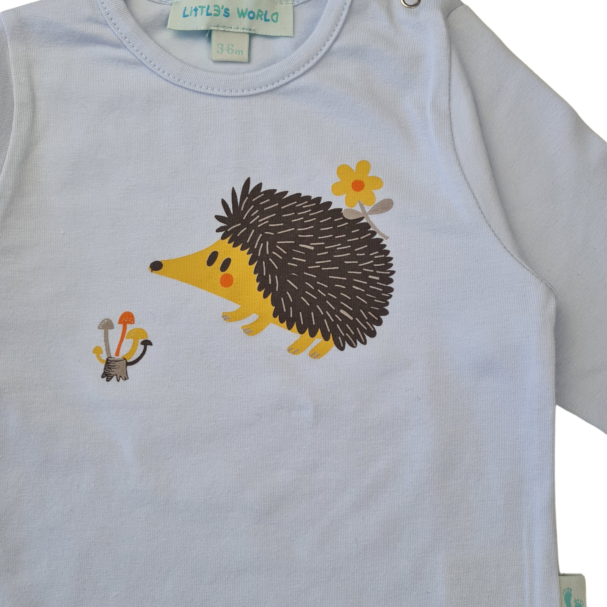 İkili Bebek Kirpi Tişört Takımı Mavi - Pamuklu 0-24 Ay | Little's World