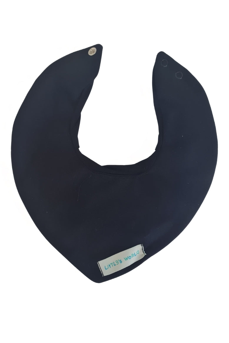 Premium Su Geçirmez Bandana Önlük | Cilt Dostu Penye & YKK Çıtçıt  (yılbaşı siyah)