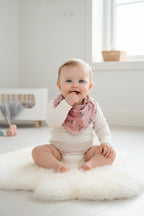 Premium Su Geçirmez Bandana Önlük | Cilt Dostu Penye & YKK Çıtçıt (Pembe)