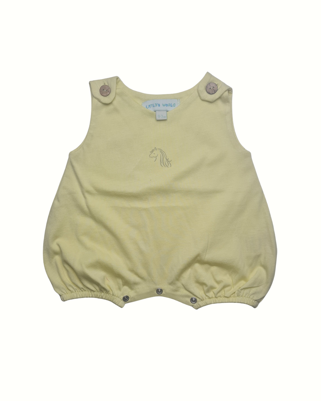 Askılı Yazlık Bebek Tulum Garden Glade Ruh Atı Baskılı