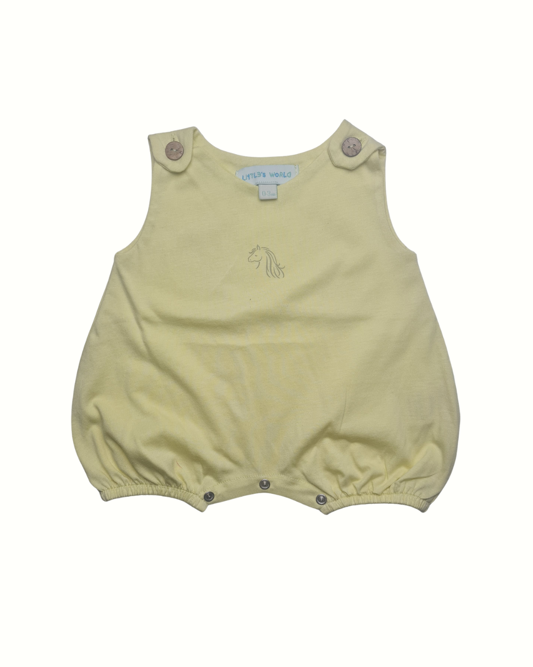 Askılı Yazlık Bebek Tulum Garden Glade Ruh Atı Baskılı