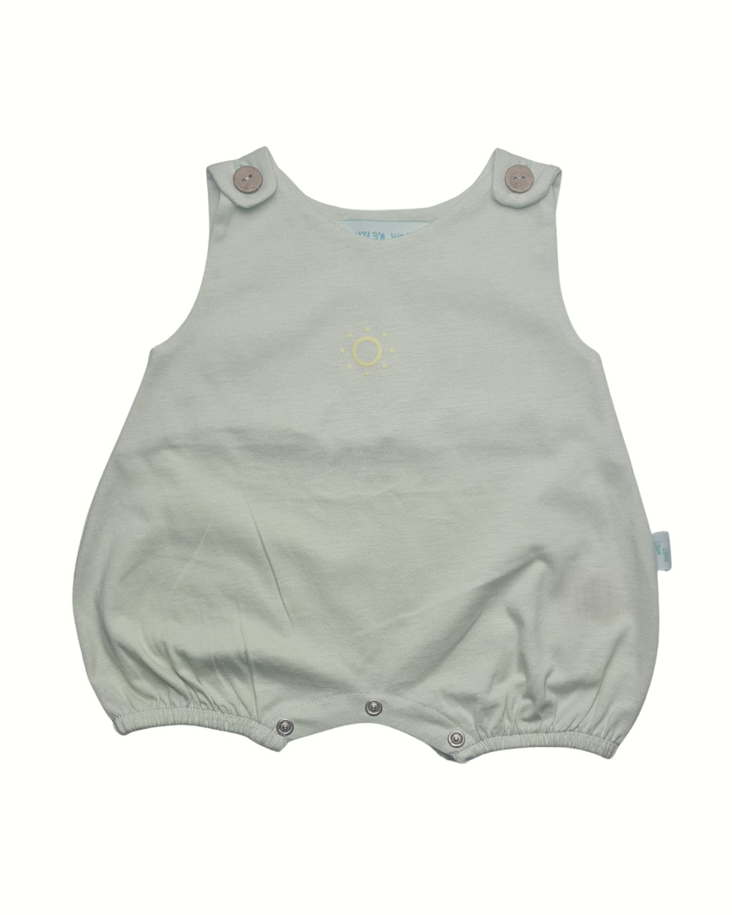 Askılı Yazlık Bebek Tulum Green Lily Güneş Baskılı