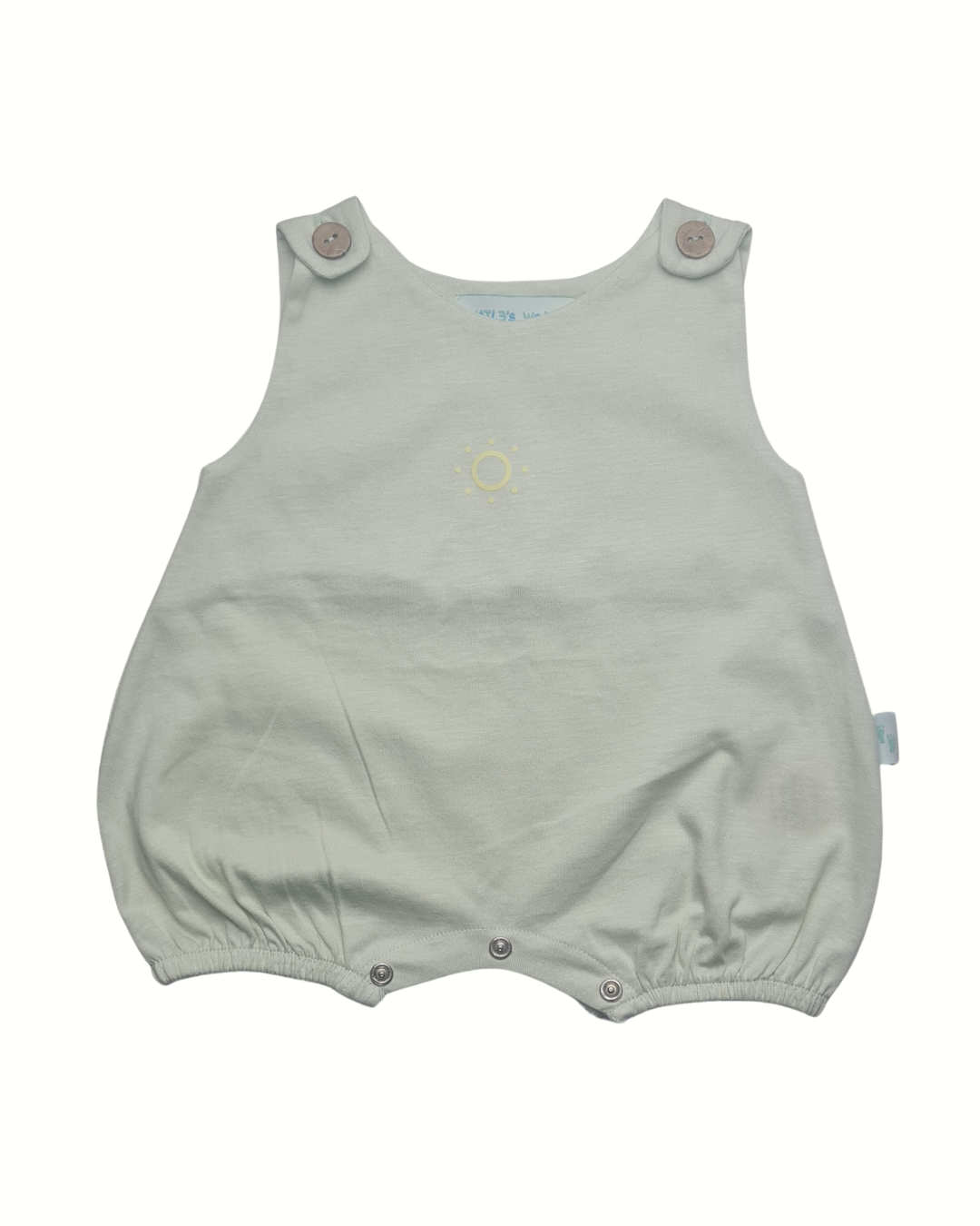 Askılı Yazlık Bebek Tulum Green Lily Güneş Baskılı