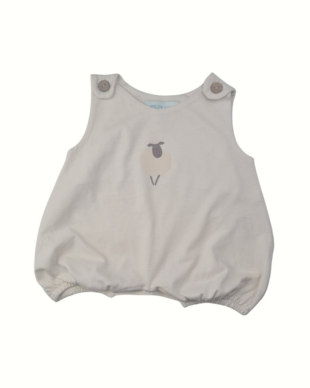 Askılı Yazlık Bebek Tulum Silver Birch Minik Kuzu Baskılı