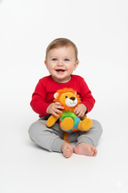 Young koleksiyon gri melanj bebek şalvar - kullanım görünümü